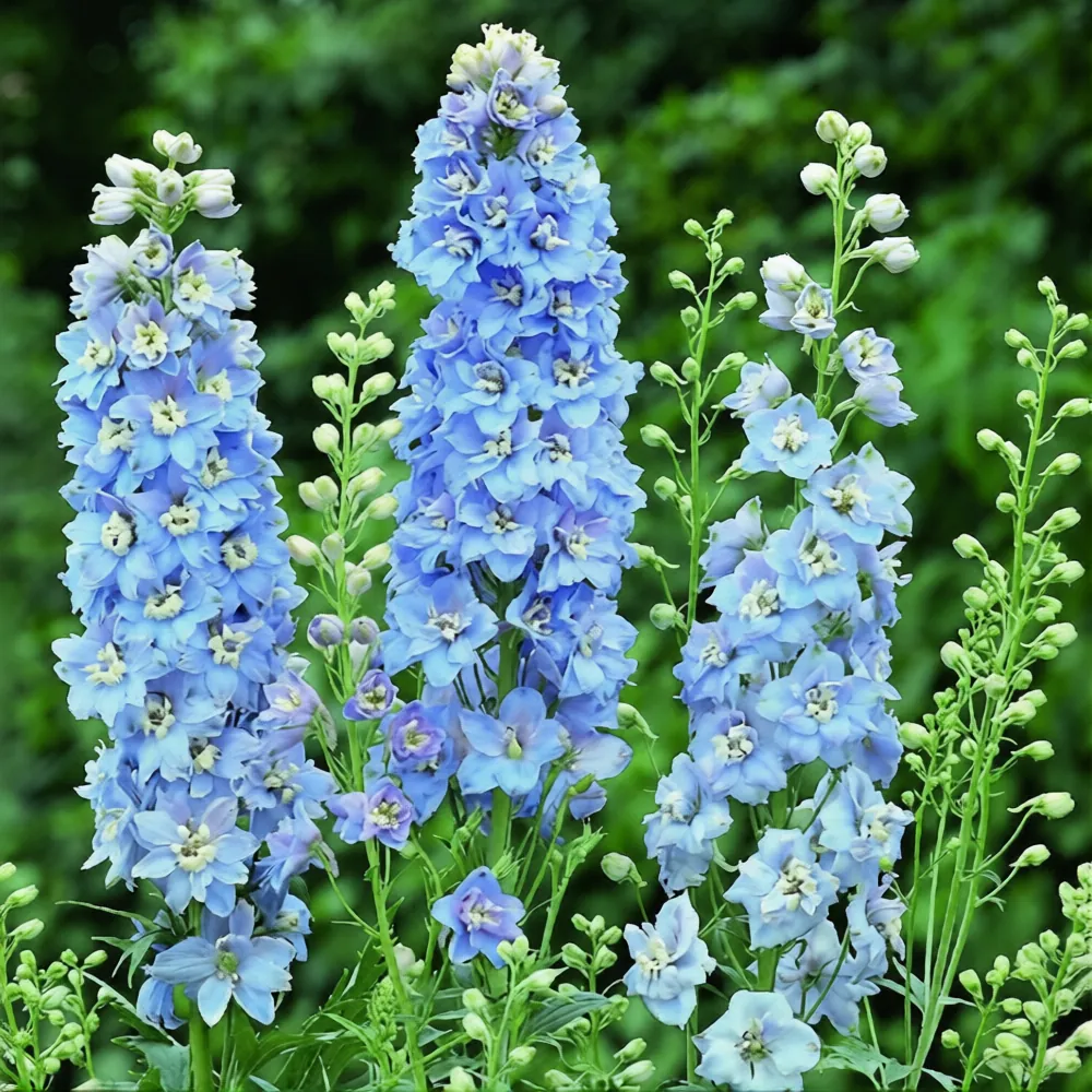 Дельфиниум "Мэджик Фонтейнс Скай Блю Вайт Би" Delphinium "Magic Fountains Sky Blue White Bee"