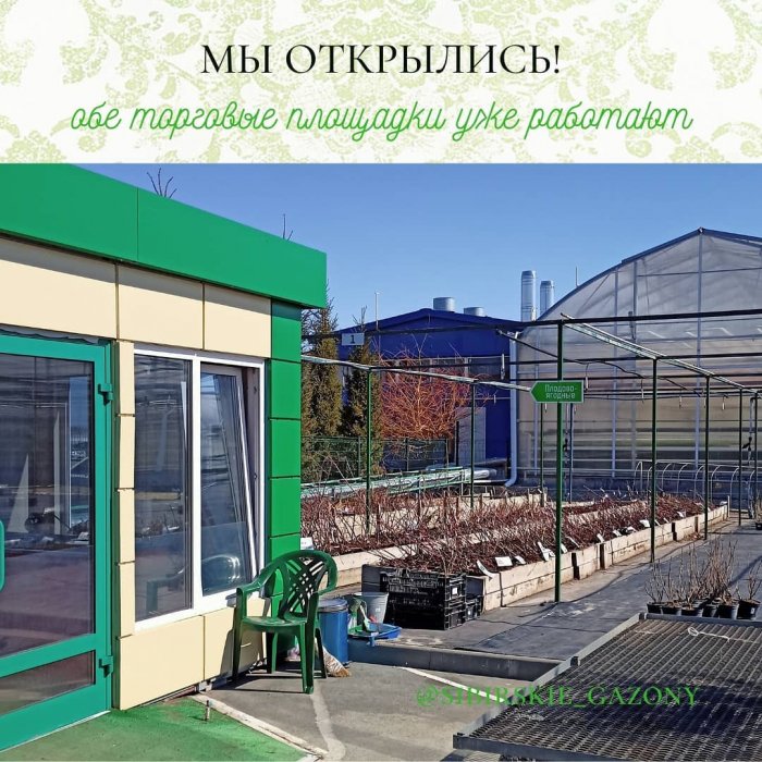 УРА! Наши садовые центры в Кольцово и на Мочищенском шоссе открыты для вас ежедневно с 9.00 до 19.00!